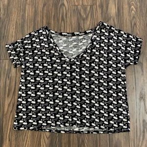 Aeropostale swan crop top